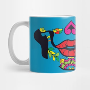 Day of the Dead mask (red lips) Mug